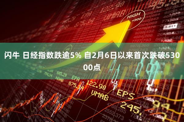闪牛 日经指数跌逾5% 自2月6日以来首次跌破53000点